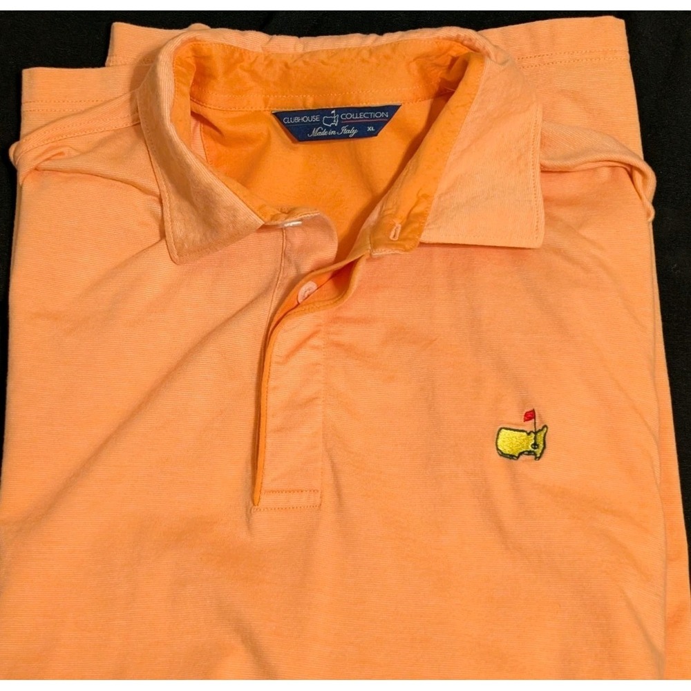 Clubhouse Collection Masters Golf Polo Shirt XL Peach Orange Augusta Italy